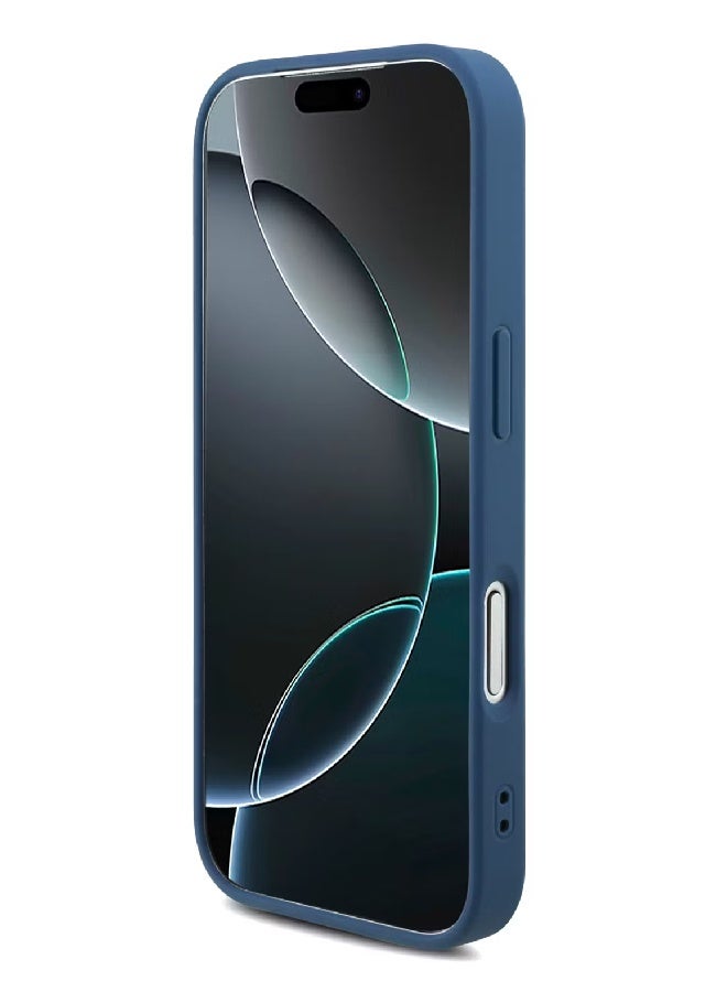 Guess 4G PU Leather Case with Big 4G & Classic Logo with Wrist Strap for iPhone 17 Pro Max - Blue - Image 3